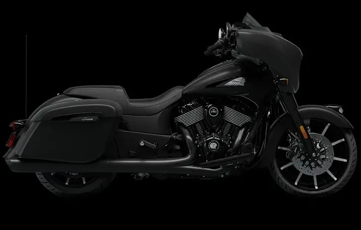 Studio image of Indian Motorcycle Chieftain Dark Horse in Black Smoke Colourway, Available at Brisan Motorcycles Newcastle