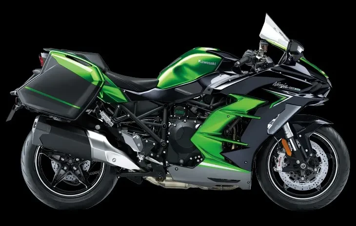 2023-Models Kawasaki H2-SX-SE-Green-Panniers