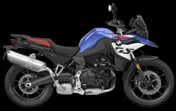 Studio image of BMW F 800 GS 2024 Sport in Racing Blue Metallic - Adventure Motorcycle at Brisan Motorcycles Newcastle