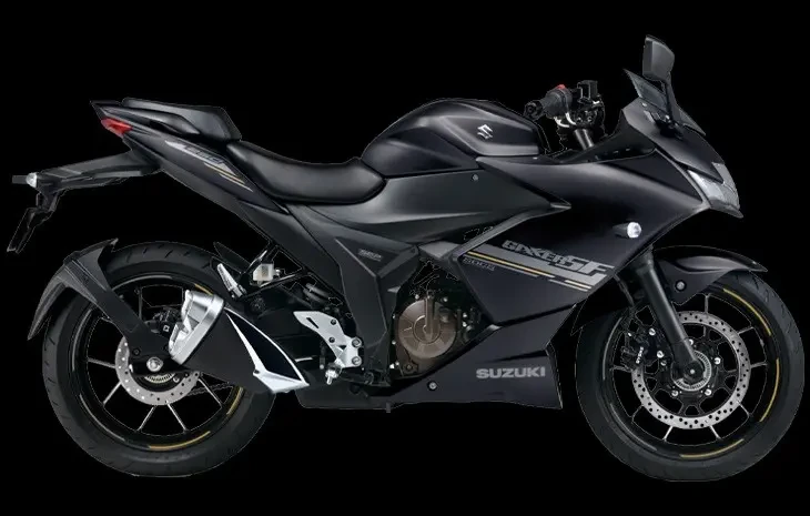 Studio image of Suzuki Gixxer SF 250 in Matt Black colourway