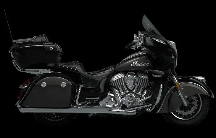 Studio image of Indian Motorcycle Roadmaster Classic in Black Metallic/Titanium Metallic available at Brisan Motorcycles Newcastle