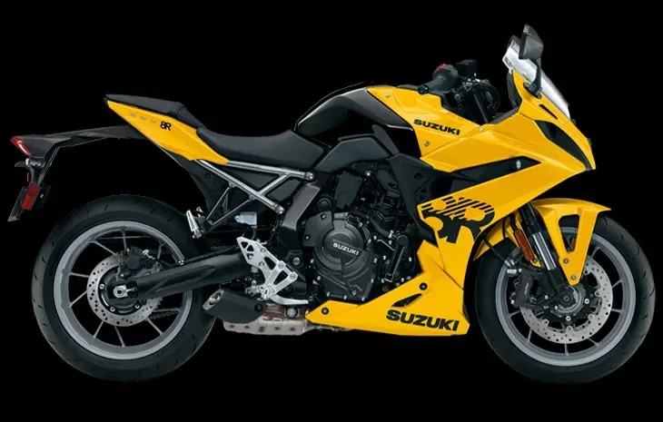 Studio image of Suzuki GSX-8R in Yellow colourway available at Brisan Motorcycles Newcastle