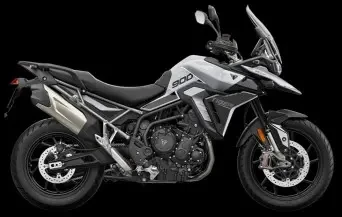Studio image of 2024 Triumph Tiger 900 GT Pro in Snowdonia white, available at Brisan Motorcycles Newcastle
