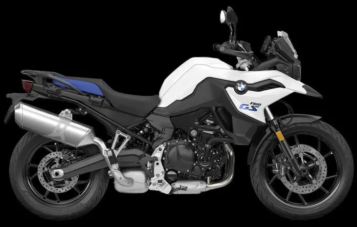 Studio image of BMW F 800 GS 2024 in Light White - Adventure Motorcycle at Brisan Motorcycles Newcastle