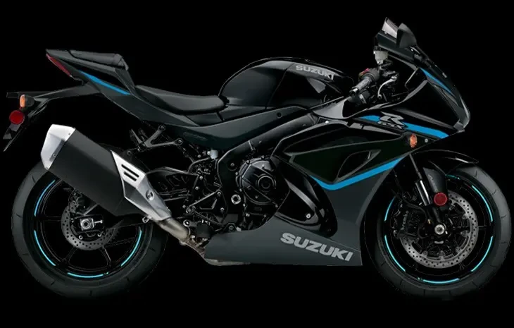 Studio Image of 2024 Suzuki GSX-R1000 in Metallic Mat Black/Glass Sparkle Black Colourway, available at Brisan Motorcycles Newcastle