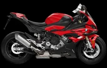 Studio image of BMW S 1000 RR sportsbike in Racing Red colourway, available at Brisan Motorcycles Newcastle