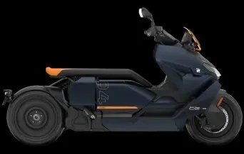 Studio image of BMW CE 04 Avantgarde electric scooter/Urban Mobility motorcycle, in Imperial Blue Metallic, available at Brisan Motorcycles Newcastle