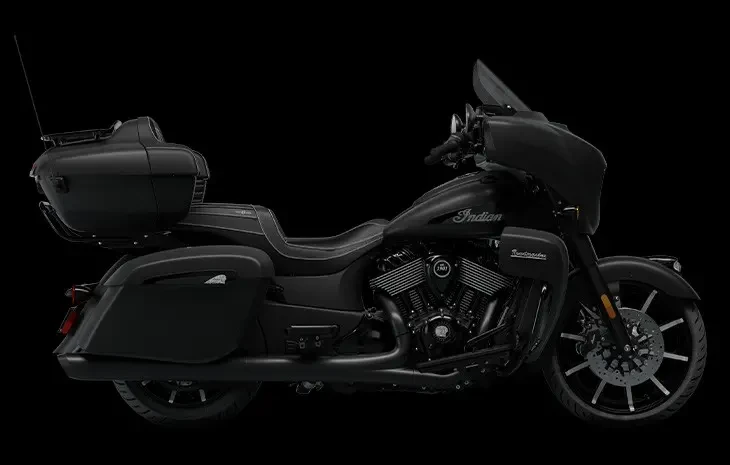 Studio image of Indian Motorcycle Roadmaster Dark Horse in Black Smoke available at Brisan Motorcycles Newcastle
