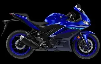 Studio image of Yamaha YZF-R3 LAMS in blue colourway, available at Brisan Motorsports Newcastle