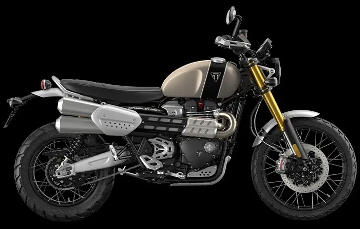 2024-Models Triumph Scrambler-1200-XE-Matt-Sandstorm-Matt-Jet-Black