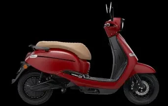 Studio image of FONZ Arthur 6 electric scooter in red colourway