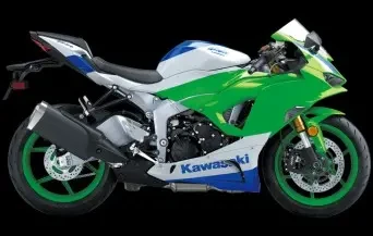 Studio image of Kawasaki Ninja ZX-6R 40th Anniversary in special 40th Anniversary colourway, available at Brisan Motorcycles Newcastle