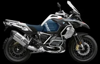 Studio image of BMW R 1250 GS Adventure Trophy in Gravity Blue Metallic at Brisan Motorcycles Newcastle