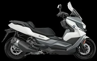Studio Image of BMW C 400 GT in Alpine White colourway, Available at Brisan Motorcycles Newcastle