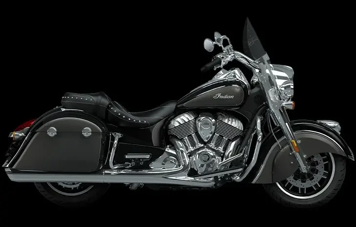 Studio image of Indian Motorcycle Springfield in Black Metallic/Titanium Metallic, available at Brisan Motorcycles Newcastle
