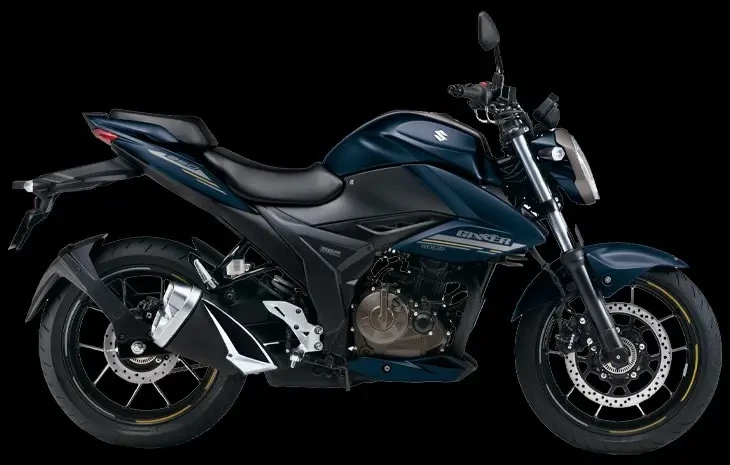 Studio image of Suzuki Gixxer 250 2024 in Matt Blue colourway